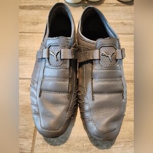 Gray Puma Racing Shoes